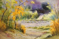 Abid Zaman, Color of Autumn, 14 X 21 Inch, Watercolor on Paper, Landscapes Painting, AC-ABZ-001